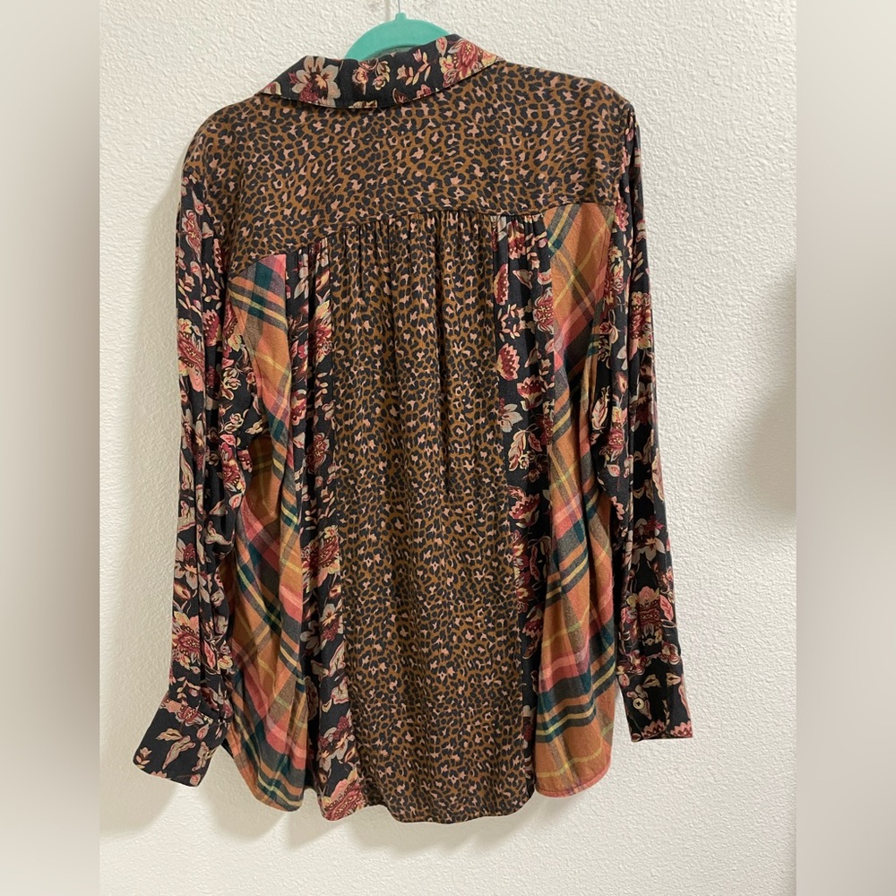 Soft Surroundings Multicolor Patchwork Button Dow… - image 2